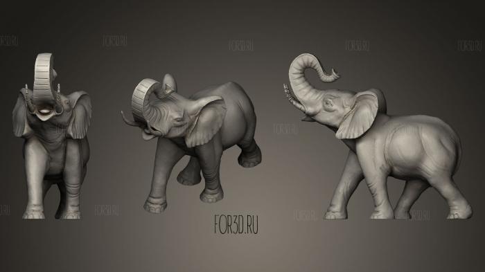 Elephant Statue_2 stl model for CNC